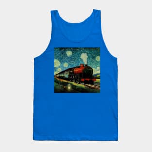 Starry Night Wizarding Express Train Tank Top